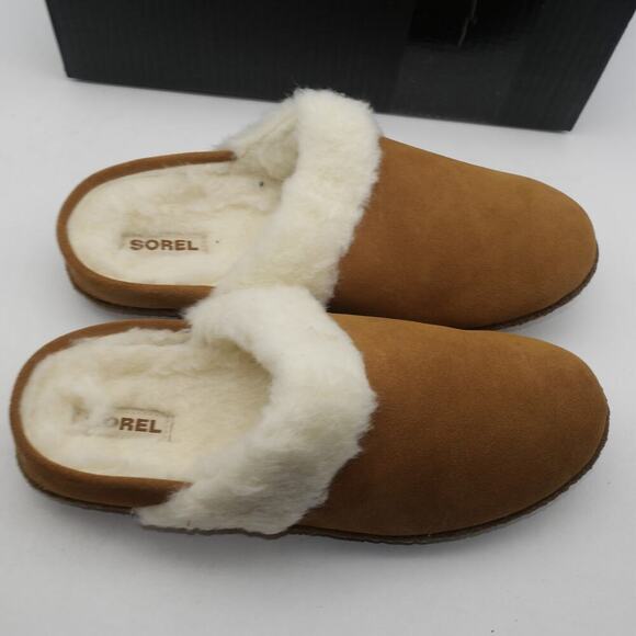 NEW SOREL Women's 12 Nakiska Slide II Suede Lined Slippers Brown Indoor/Outdoor - Picture 8 of 9